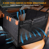 BONTHEE Back Seat Extender for Dogs,Hard Bottom Dog Car Seat Cover for Back Seat Holds 400lbs,Waterproof Anti-Scratch PU Leather Backseat Extender for Dogs,Dog Hammock for Car SUV Truck