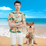 Dog Shirt Hawaiian Dog and Cat Summer T-Shirts Dog Style Floral Breathable Cool Clothes Hawaiian Shirts for Dogs and Cats Owner and Pet Shirts are Sold Separately