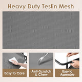 EHEYCIGA Elevated Dog Cot Beds for Large Dogs, Raised Outdoor Dog Hammock, Lifted Pet Platform with Frame and Washable Waterproof Cooling Teslin Mesh and Anti-Slip Feet, 43x26 inch
