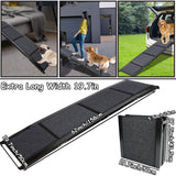 GaliGali Dog Ramp for Car, Portable Folding Pet Stair Ramp with Non-Slip Carpet, 62" Long & 19.7" Wide, Wider Dog Ramp Allow Medium to Large Dog Up to 250 lbs to Enter Car SUV Truck NO.GALILVTI160