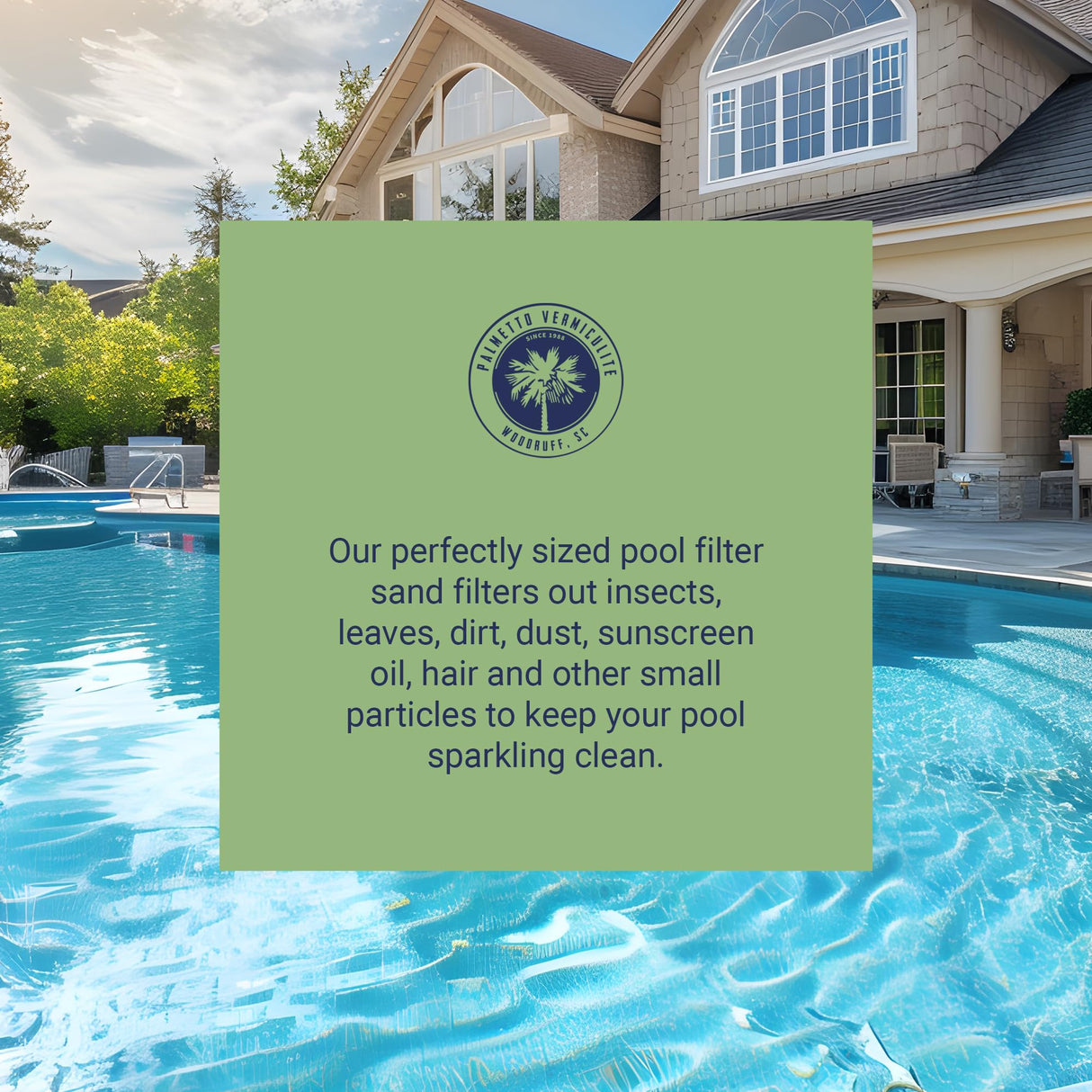 Palmetto 5 Pack Pool Filter Sand, Clean and Clear Water, Natural Sand for Residential and Commercial Pool Sand Filter Pumps, 50 Pound