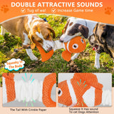 Molantaule Squeaky Dog Toys, Durability Interactive Tug of War Puppy Toys for Indoor and Outdoor Play - Stuffed Pet Dog Toys with Soft Fabric Suitable for Small, Medium, and Large Dogs