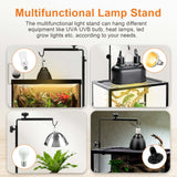Simple Deluxe Reptile Light Stand Adjustable 15-36.6 inch Floor Lamp Holder, Metal Bracket for Reptile Tank & Terrarium Heating Light
