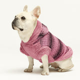 Fitwarm Fuzzy Dog Sweater, Knitted Winter Dog Clothes for Small Dogs Girl, Pet Cat Hooded Outfit, Heather Pink, Black, XXL