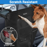 Wellbro Dog Car Backseat Barrier, Padded and Durable Nylon Net Pet Barrier, Vehicle Travel Dog Fence with 2 Mesh Windows, for Safe Driving, Easy to Install and Adjust for All Cars