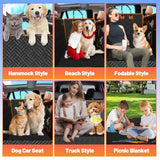 Diiouogs Dog Car Seat Cover for Back Seat Waterproof Pet Hammock with Hard Bottom Sturdy 400lb Backseat Extender for Dogs Easy to Clean Car Seat Protector Dog car seat Covers