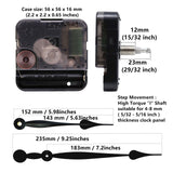 Youngtown 12888 High Torque Quartz Clock Movement Replacement Parts with 235 mm / 9.25 Inch Long Spade Hands