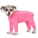 Dog Winter Coat for Small Dogs, Four Leged Warm Fleece Doggie Onesie, High Ribbed Collar Dogs Winter Clothes Jumpsuit, Anti Hair Shedding Suit，Warm Puppy Christmas Jacket
