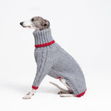 ESCCBOO Italian Greyhound Clothes, Warm Sweater for Whippets, Dog Onesie, Two-Legged Turtleneck Warm Sweater for Small Medium Dogs (Small, Grey)