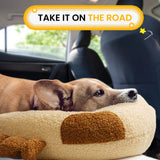 HiPetpy Dog Pillow - Soft Neck Pillow for Dogs, Washable Dog Calming Pillows for Better Sleep, Reduces Anxiety, Gift for Medium/Large Dogs and Cats (Yellow)