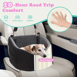 iPetba Dog Car Seat for Small & Medium Dogs - Crash-Protective, Non-Slip, Protects Car Interior, Detachable & Washable