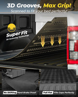 3W Bed Mat for Ford F-150 (5.5FT) 2015-2025 2026 Truck Bed (Include F150 Lightning 2024 2023 2022) All Weather Protector TPE Car Bed Liner Accessories Black