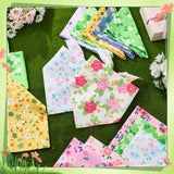 Jeere 200 Pcs Spring Dog Bandanas Bulk Floral Dog Bandanas for Dogs Triangle Kerchief Bibs Scarf Set for Pet Costume Photo Props Accessories Pet Shops Adoption Events, 25 Styles(25.6 x 17.7 x 17.7)