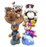 Penn-Plax Paw Patrol Aquarium Ornament Bundle, Safe for Both Freshwater and Saltwater Aquariums - Includes Chase, Marshall, Rubble, and Skye – 4 Pieces – Mini