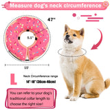 Inflatable Cone Collar for Large Medium Small Dogs, Soft Adjustable Recovery Collar for Dogs Cats,Dog Cone Neck Donut Alternative After Surgery(Pink,Large