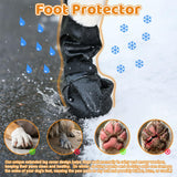 BECEMURU Dog Boots Shoes Leggings with Anti-Slip Sole,Dog Paw Protector, Perfect for Outdoor Walking, Hiking, Waterproof and Anti-Fall Dog Shoes with Adjustable Strap (M)