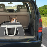 PETSFIT Large Pet Carrier with Wheels Designed for 2 Small Dogs/Multiple Kittens/Medium Dogs with Adjustable Safety Rope & Waterproof Bottom(𝑵𝒐𝒕 𝒂𝒊𝒓𝒍𝒊𝒏𝒆 𝒂𝒑𝒑𝒓𝒐𝒗𝒆𝒅)