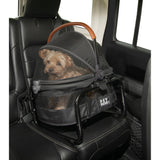 Pet Gear No-Zip View 360 Ultra Lite Pet Safety Carrier & Car Seat for Small Dogs & Cats Push Button Entry, 15", Onyx