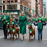 JOJFOUK St. Patrick's Day Dog Costume, Small Size Adjustable Festive Outfit with Bow Tie & Hat Porch Goose Outfit,Dog St Patrick's Day Costume for Parties, Parades, Photos
