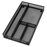 shenee Desk Drawer Organizer Tray,Drawer Organizer for Office and Home,Desk Organizer with Drawers,4 Compartments,Non-Slip Desk Organizers and Accessories for Stationery Makeup School (Black)