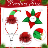 Talltalk 3 Packs Pet Christmas Costume Includes 3 Dog Christmas Caps with 3 Dog Collars and Scarves, Santa Xmas Tree Pet Costume Accessories for Puppy Cat Winter New Year Holiday Supplies