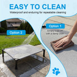 Elevated Dog Bed Raised Cooling Dog Cot for Large Dogs, Portable Indoor & Outdoor Pet Bed with No-Slip Feets Breathable Mesh Pet Bed for Camping Outdoor