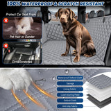 Truck Dog Seat Cover for Back Seat, Machine Wash, 450lb Support for 1-4 Large Dogs, Install in 3Mins, 3Y Assurance, Waterproof & Scratch-Proof, Back Seat Extender for Full Size Crew Cab Truck SUV