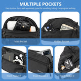 ProCase Fanny Pack Waist Packs for Men Women, Waist Bag Hip Pack for Travel Hiking Running Outdoor Sports -Black, Medium