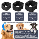 Pacify Dog Calming Hoodie, No Shake Ear Wraps for Dogs, Adjustable Dog Ear Muffs Head Wrap for Noise Reduction, Anxiety Relief, Grooming, Thunder, Hematoma (Black, M(Head Girth:14.6"-19.7"))