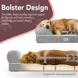 Chester Small Dog Bed - Orthopedic Memory Foam Mattress, Calming Couch, Wall Rim Pillow, Water Resistant, Washable Cover, Non-Slip, Cocoa Brown
