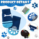 Sadnyy 24 Pcs Non Slip Dog Socks for Small Medium Large Puppy Pet, 6 Styles Dog Booties Paw Covers with Grips Paw Protectors for Hot Pavement Hardwood Floors Prevents Scratching Licking Wound(Medium)