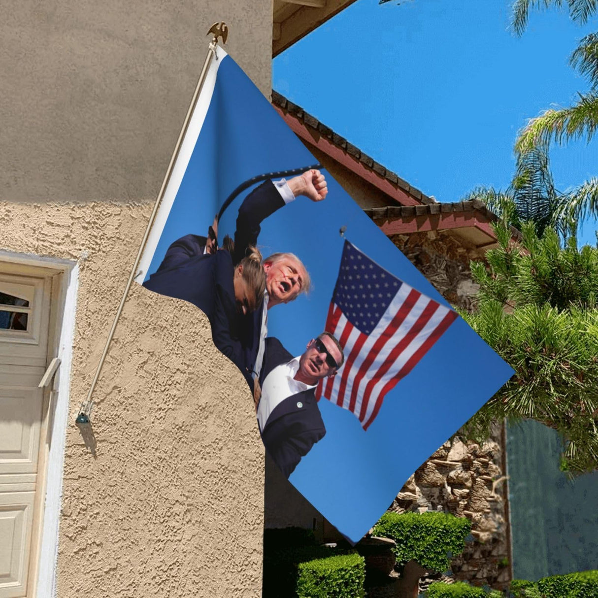 Trump Shooting Flag Trump Shooting Flag Trump 2024 Flags 3x5 Double Sided Outdoor Flag Tapestry Gifts