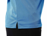 Rdruko Men's Activewear Polo Shirts Short Sleeve Quick Dry Outdoor Golf Sports Shirts with Pocket(Blue, US XL)