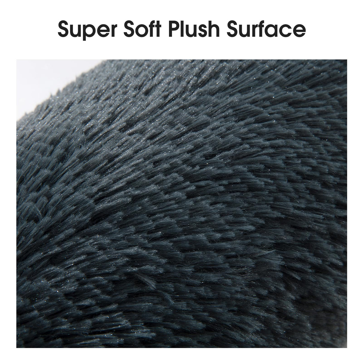 HOMBYS 25" Dog Pillow for Large & Medium Dogs, Soft Faux Fur Calming Pet Pillow for Anxiety Relief, Machine Washable, Plush Pet Toy (Dark Grey, 25"x8"x4")
