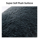 HOMBYS 25" Dog Pillow for Large & Medium Dogs, Soft Faux Fur Calming Pet Pillow for Anxiety Relief, Machine Washable, Plush Pet Toy (Dark Grey, 25"x8"x4")