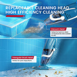 Enhulk Pool Vacuum for Above Ground Pool, 2026 Upgraded Pool Vacuum with A Telescopic Pole, 18.5 Gal/Min Powerful Suction, 80Mins Runtime, Effortlessly Cleans Debris Underwater (Blue)