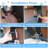 Elevated Dog Car Seat, Booster Car Seat for Small/Medium Sized Dog Fits in Front/Back Seat, 6 Inch Memory Foam, 3 Storage Pockets & 3 Safety Belts, Detachable Washable Puppy Carrier for Travel
