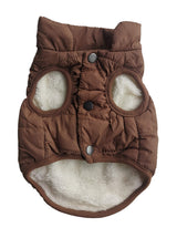 Vedem Dog Windbreak Puffer Vest Coat Pet Quilted Fleece Cold Weather Dog Clothes (L, Coffee)