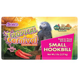 F.M. Brown's Tropical Carnival Gourmet Bird Food for Parrots, African Greys, and Conures Under 13", Probiotics for Digestive Health, Vitamin-Nutrient Fortified Daily Diet - 5 lb.