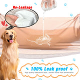 Dog Bed Covers Replacement Washable 100% Waterproof Dog Bed Sheets, Soft & Noiseless Pet Bed Cover 2 Pack 44" x 35" Beige