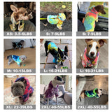 Mklhgty Tie Dye Dog Hoodie, Winter Coat for Small Dogs - Ultra-Soft Adjustable Warm Hood, Breathable Comfort Fabric for Daily Use