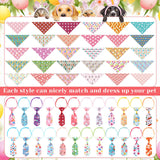 Reginary 108 Pcs Easter Dog Bandanas Bulk Neck Ties Set Pet Triangle Scarf Bibs Adjustable Washable Kerchief Bibs Dog Tie Costume Accessories for Medium Small Pet Holiday Birthday Gift Favor