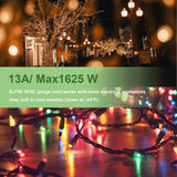 EP 2 Pack 6 Ft Outdoor Extension Cord with 3 Electrical Power Outlets - 16/3 SJTW Green Cable with 3 Prong Grounded Plug for Safety Great for Christmas Lights, Garden and Major Appliances