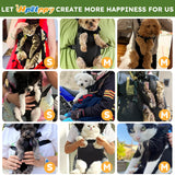 Pet Carrier Backpack, Hands-Free Adjustable Dog Front Carrier Legs Out & Easy-Fit Dog Backpack Carrier for Hiking Camping Traveling Cycling for Small Dogs and Rabbits (Large, Black)