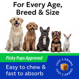 BARK&SPARK Probiotics for Dogs Digestive Health w/Enzymes - Diarrhea Gas Treatment Upset Stomach Relief - Allergy & Itchy Skin - Pet Dogs Probiotics - Digestion Supplement Treat (120Ct Chicken)