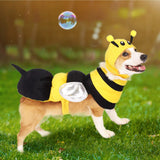 Spooktacular Creations Pet Dog Bee Costume with 3D Bee Hat, Silver Wings for Halloween Dress-up Party, Role Play, Carnival Cosplay, Holiday Decorations Clothes (X-Large)