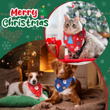 Amylove 120 Pcs St. Patrick's Day Dog Bandanas Bulk Holiday Triangle Dog Pack Puppy Kerchief Bandana Adjustable Spring Pet Scarf for Pet Cat Costume Accessories Decor(Snowman)
