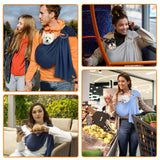 Dog Sling Carrier for Small Dogs,Carrying Wrap Anti-Anxiety Cat Sling,Adjustable Pet Sling(Light Gray)