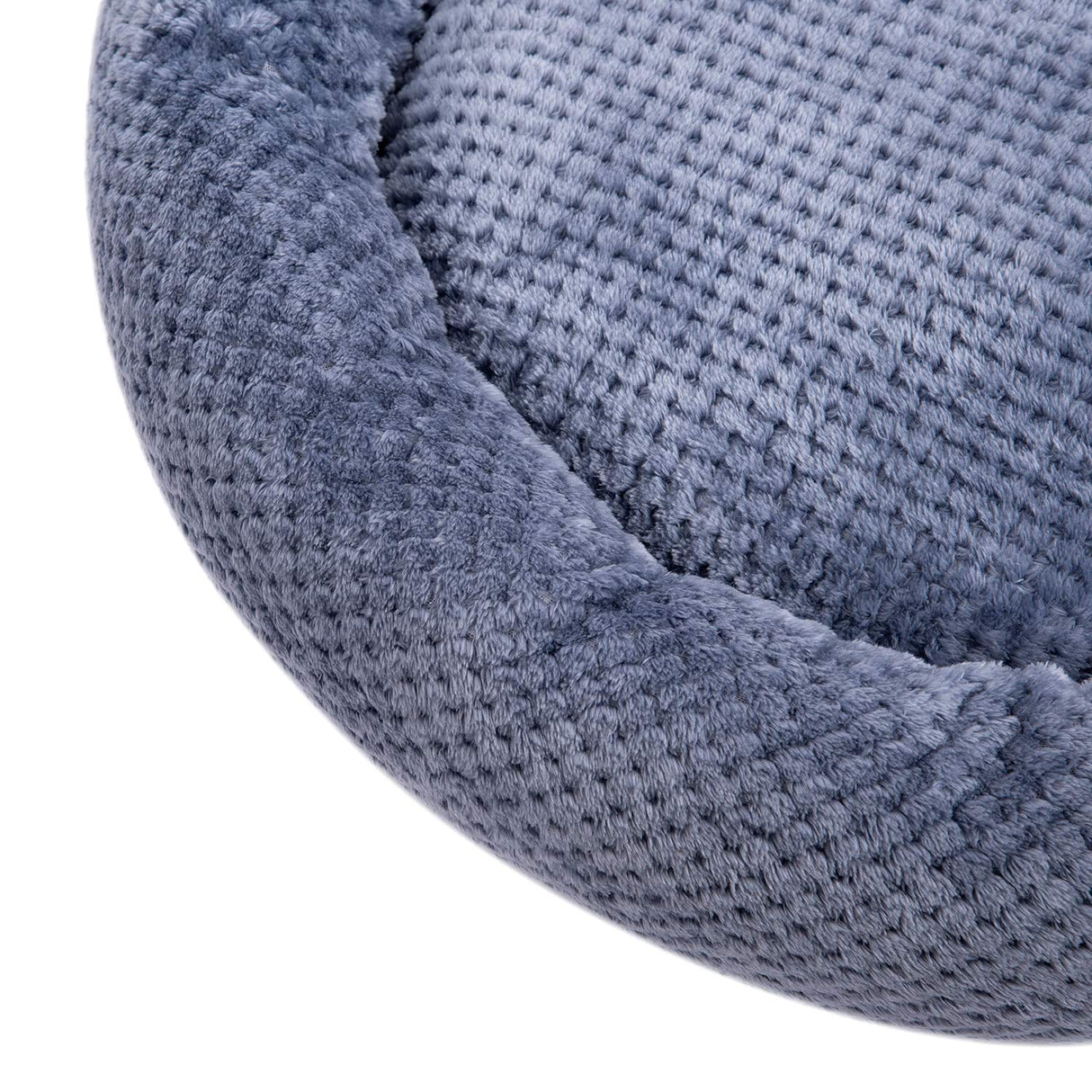 WONDER MIRACLE Fuzzy Deluxe Pet Beds, Super Plush Dog or Cat Beds Ideal for Dog Crates, Machine Wash & Dryer Friendly (24" x 24", Smoked Blue)