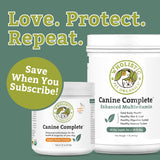 Wholistic Pet Organics Canine Complete - Dog Multivitamin Powder - 1 Lb - Daily Dog Vitamins and Supplements for Homemade Food - Immune System, Skin, Coat & Overall Health - All Breeds - 45 Scoops
